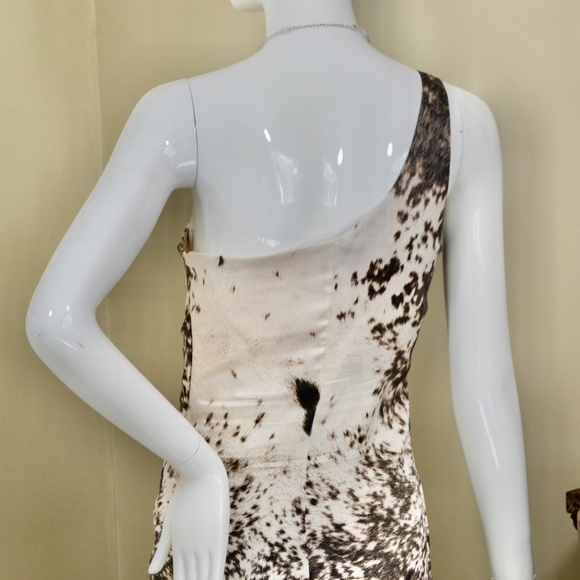 🇮🇹 2000s Collection  ROBERTO CAVALLI  Silk Snow Leopard Pattern Dress  size 2 - Picture 12 of 16